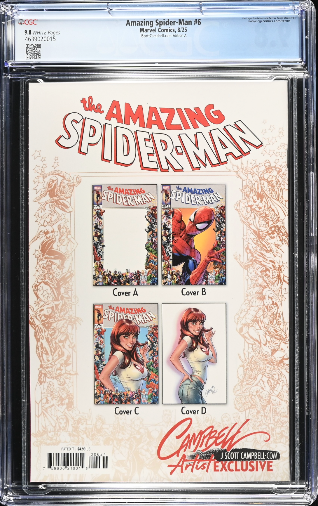 Amazing Spider-Man #6 Campbell Exclusive A - "Sketch Blank" - CGC 9.8