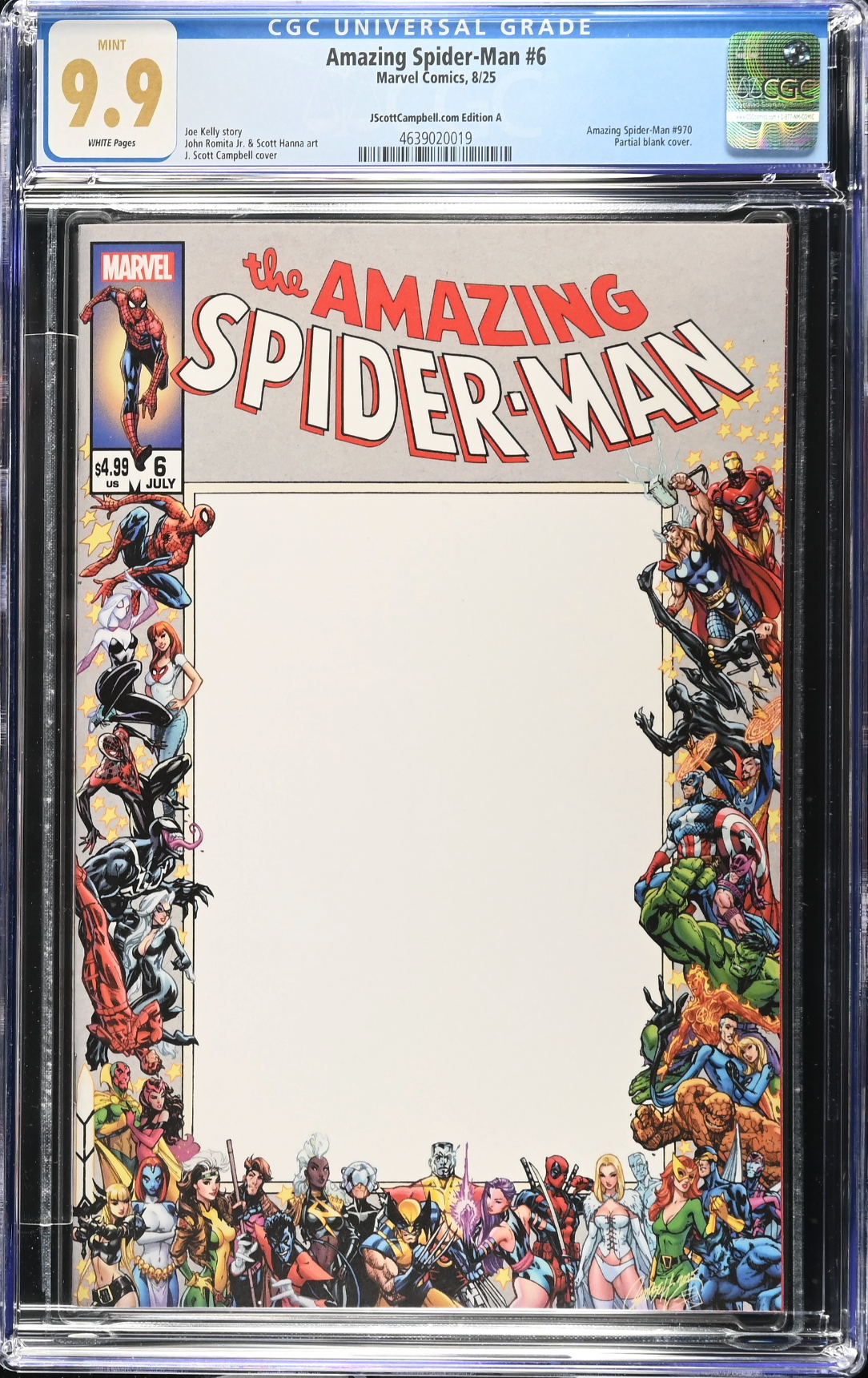 Amazing Spider-Man #6 Campbell Exclusive A - "Sketch Blank" - CGC 9.9