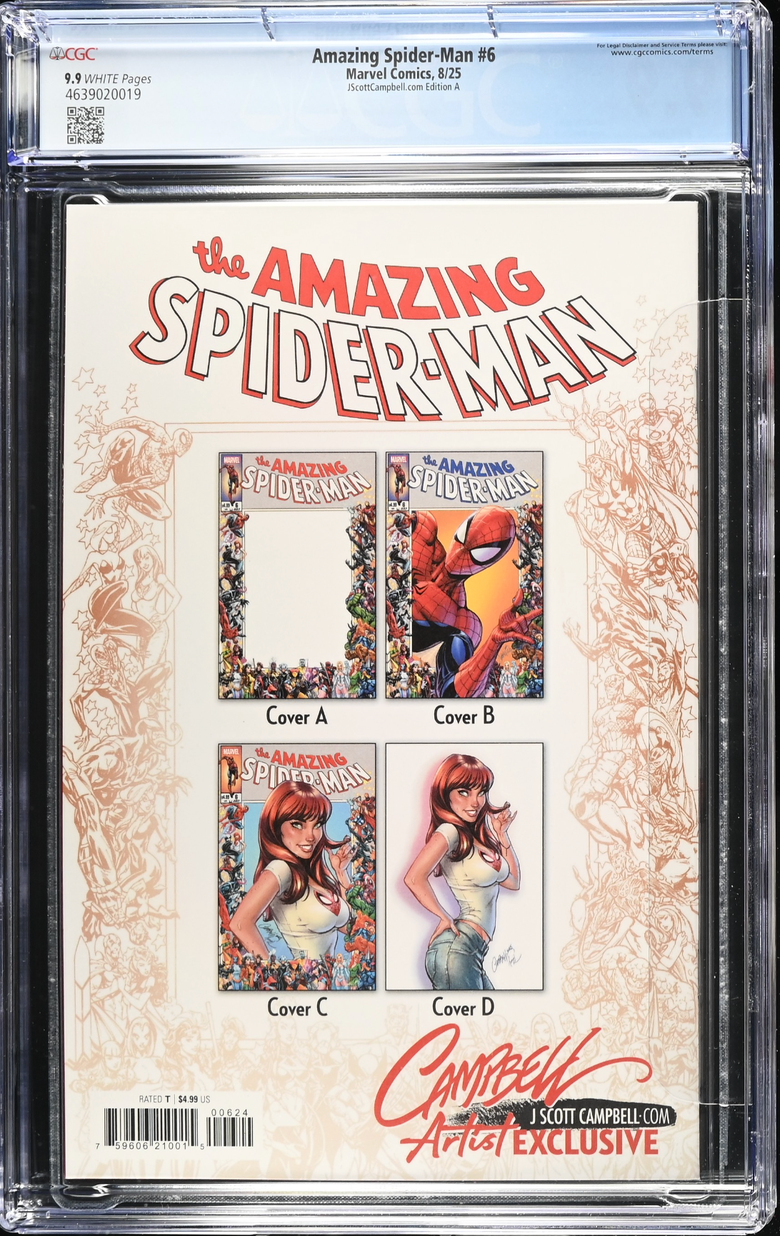 Amazing Spider-Man #6 Campbell Exclusive A - "Sketch Blank" - CGC 9.9