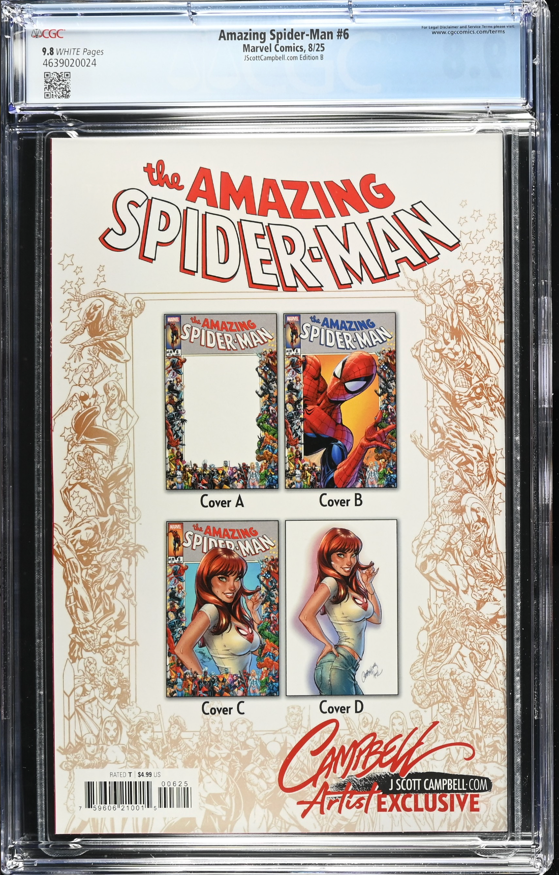 Amazing Spider-Man #6 Campbell Exclusive B - "Spider-Man" - CGC 9.8
