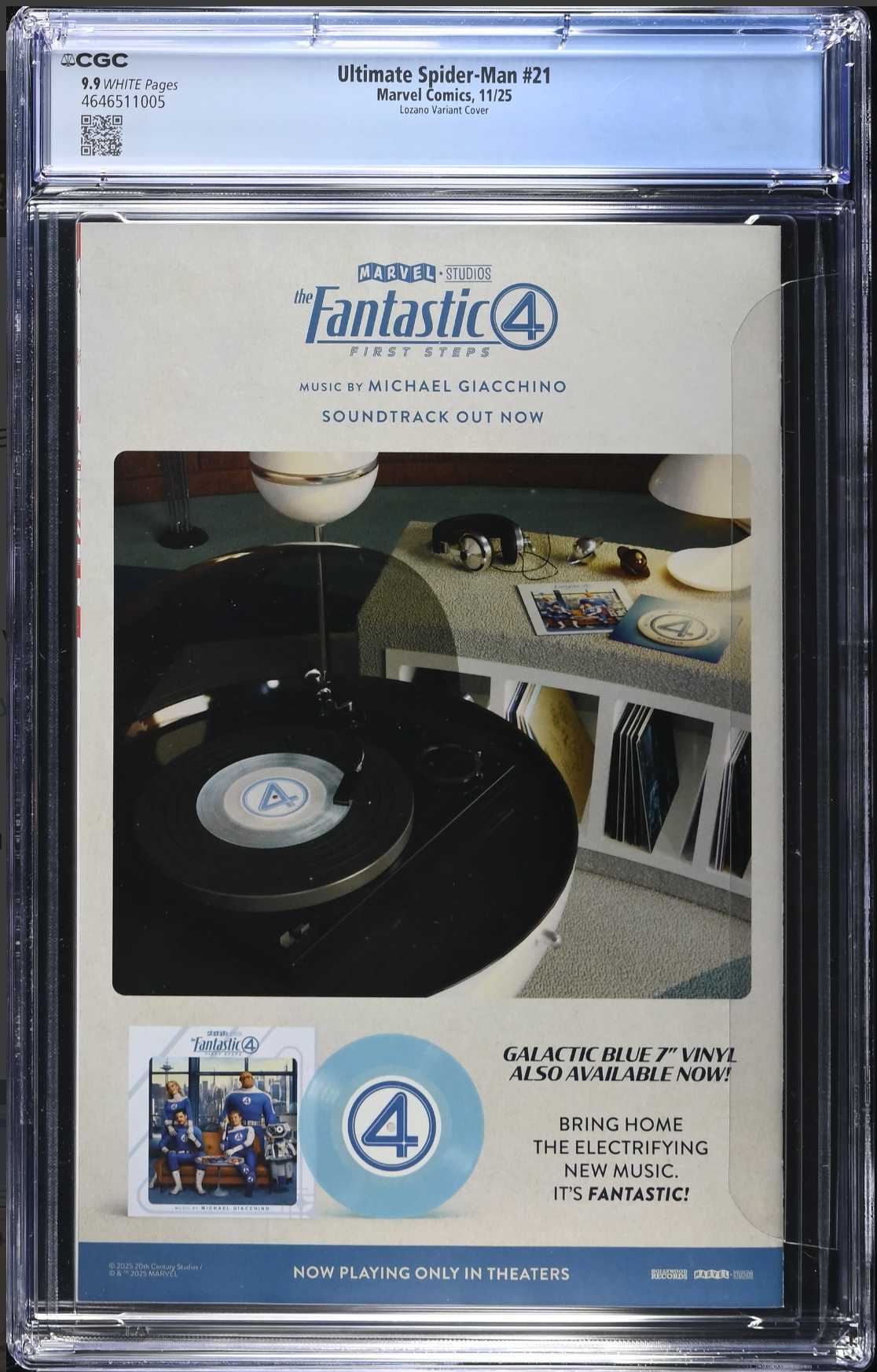 Ultimate Spider-Man #21 Lozano 1:25 Retailer Incentive Variant CGC 9.9