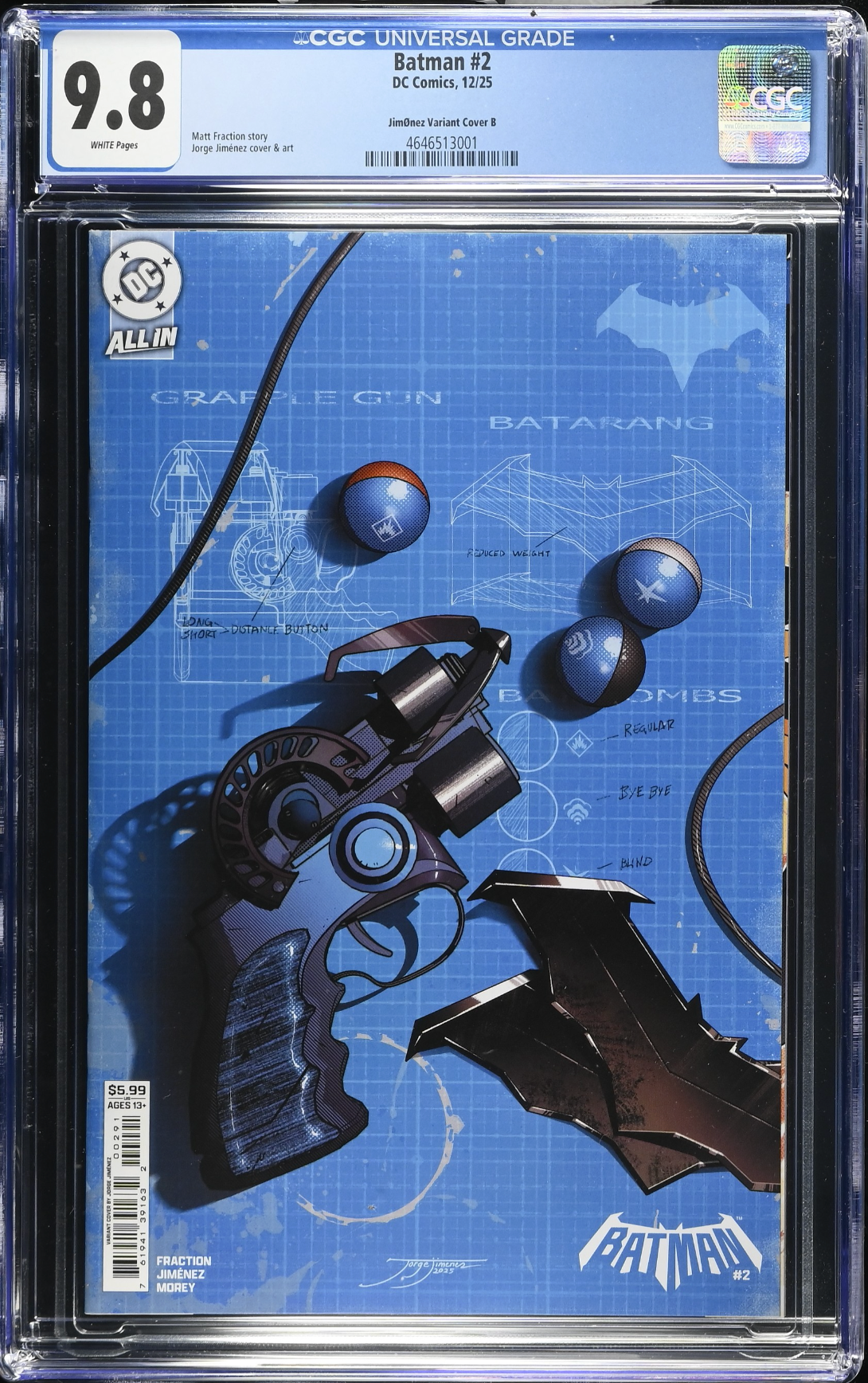 Batman #2 Jimenez Bat-Gadget Variant CGC 9.8