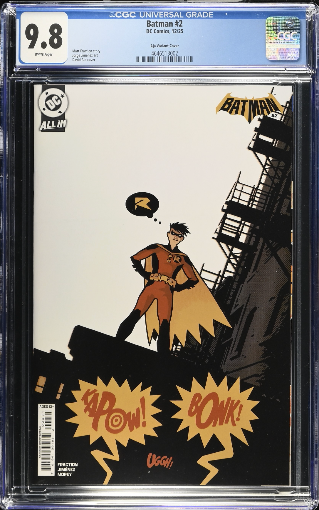 Batman #2 Aja 1:25 Retailer Incentive Variant CGC 9.8