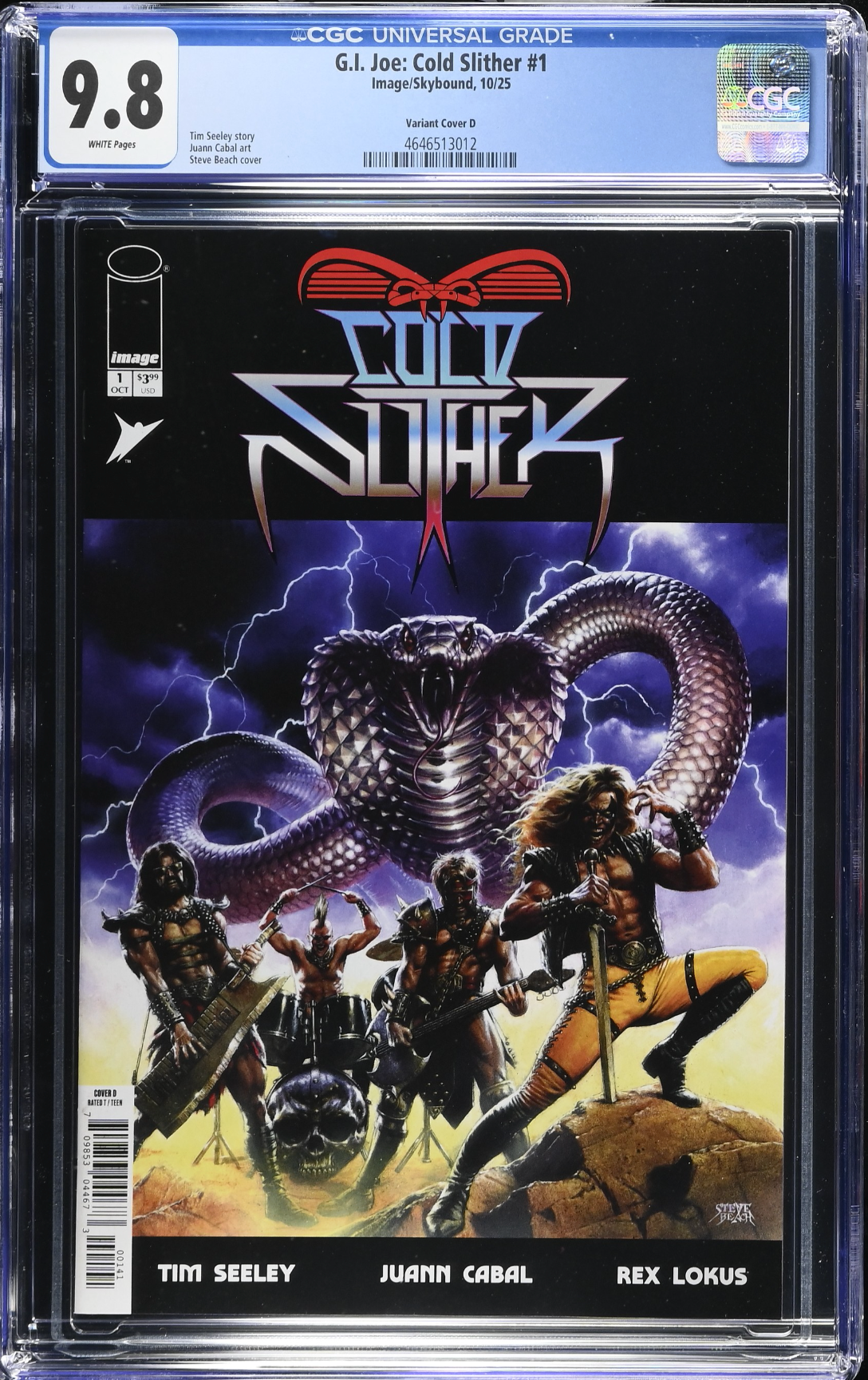 G.I. Joe: Cold Slither #1 Beach 1:25 Retailer Incentive Variant CGC 9.8