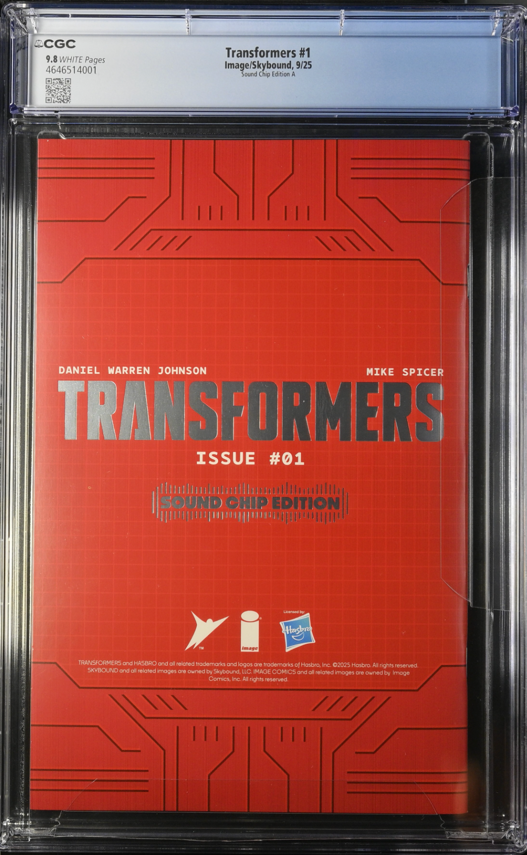 Transformers #1 Sound Chip Edition - Optimus Prime Foil Variant - CGC 9.8