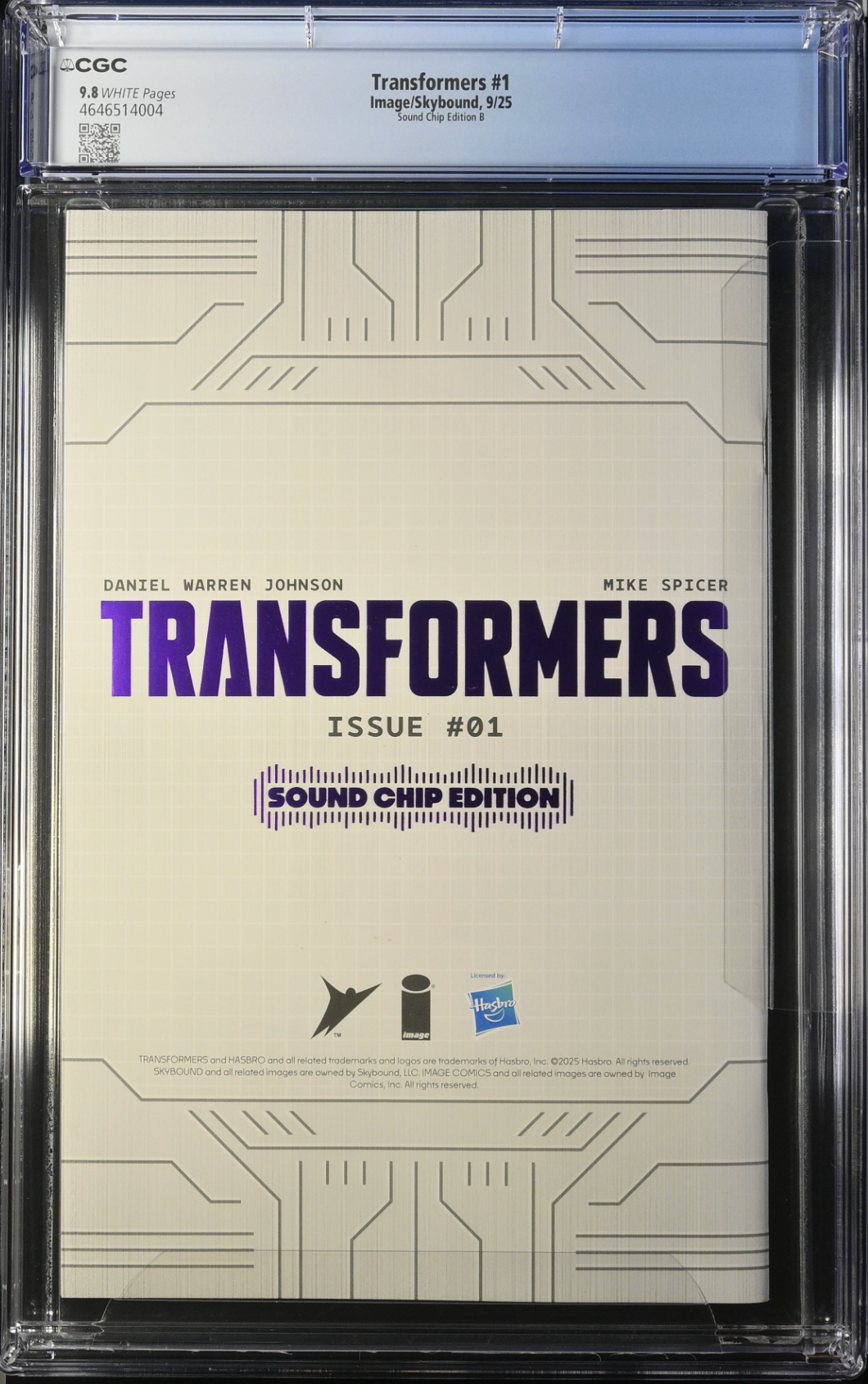 Transformers #1 Sound Chip Edition - Starscream Foil Variant - CGC 9.8
