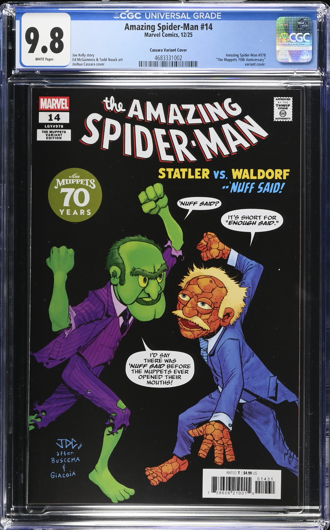 Amazing Spider-Man #14 Cassara Variant CGC 9.8