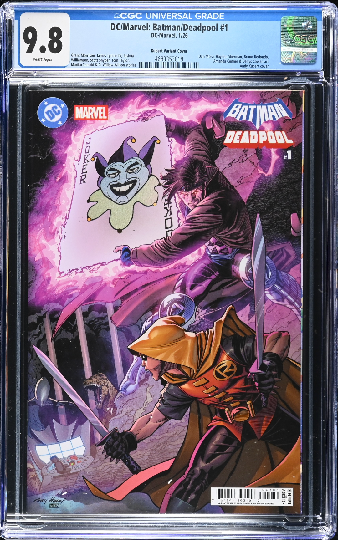 DC/Marvel: Batman/Deadpool #1 Kubert Variant CGC 9.8