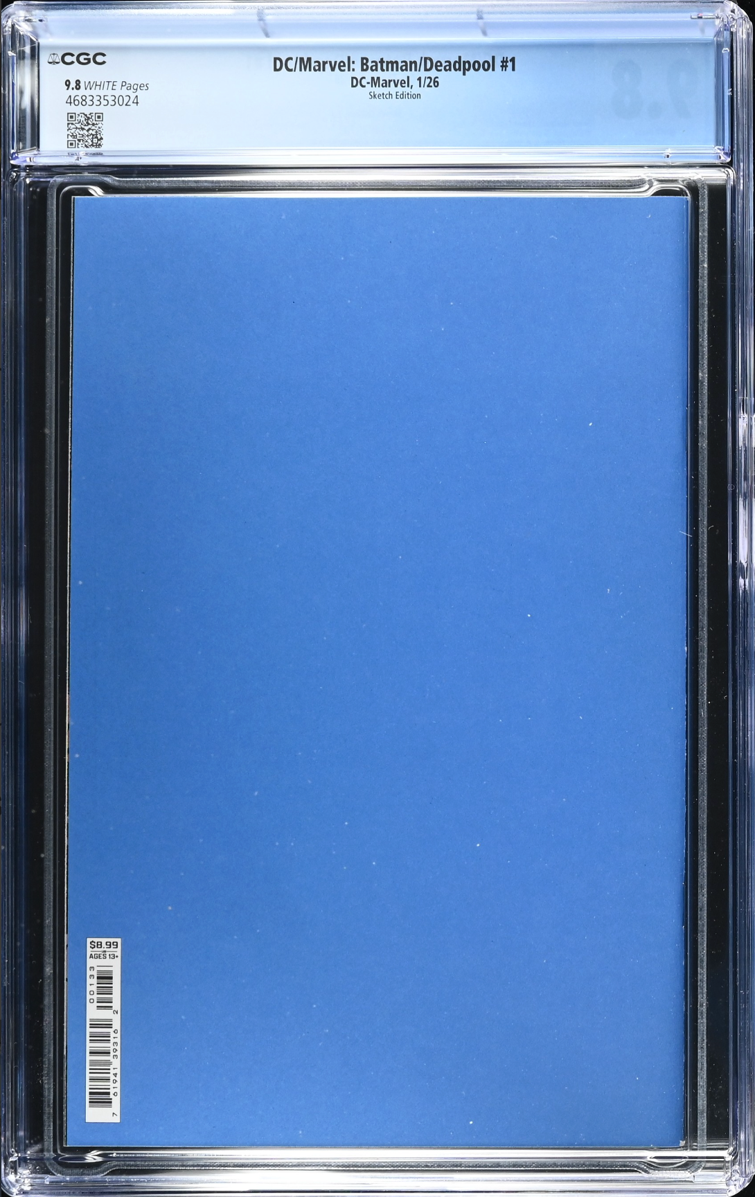 DC/Marvel: Batman/Deadpool #1 Blank Sketch Variant CGC 9.8