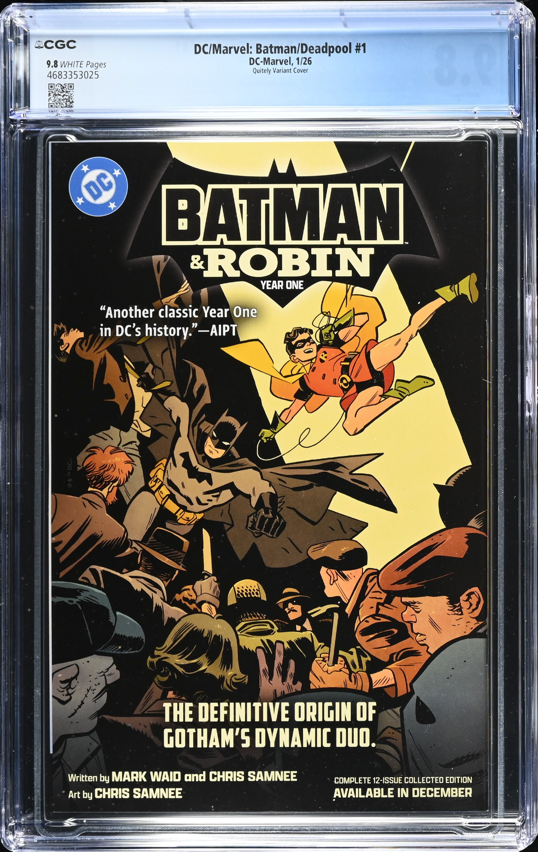 DC/Marvel: Batman/Deadpool #1 Quitely Variant CGC 9.8