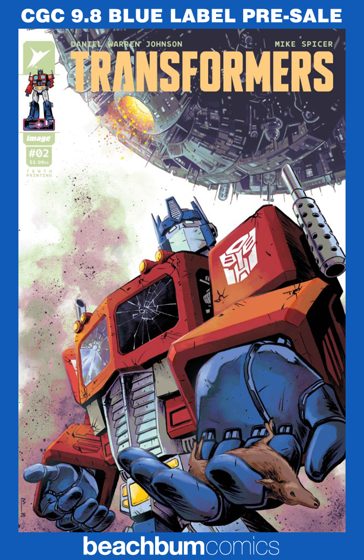 Transformers #2 Tenth Printing - Cover H - Blanco Variant CGC 9.8