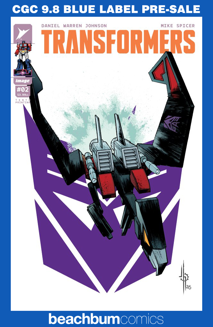 Transformers #2 Tenth Printing - Cover D - Howard Laserbeak Variant CGC 9.8