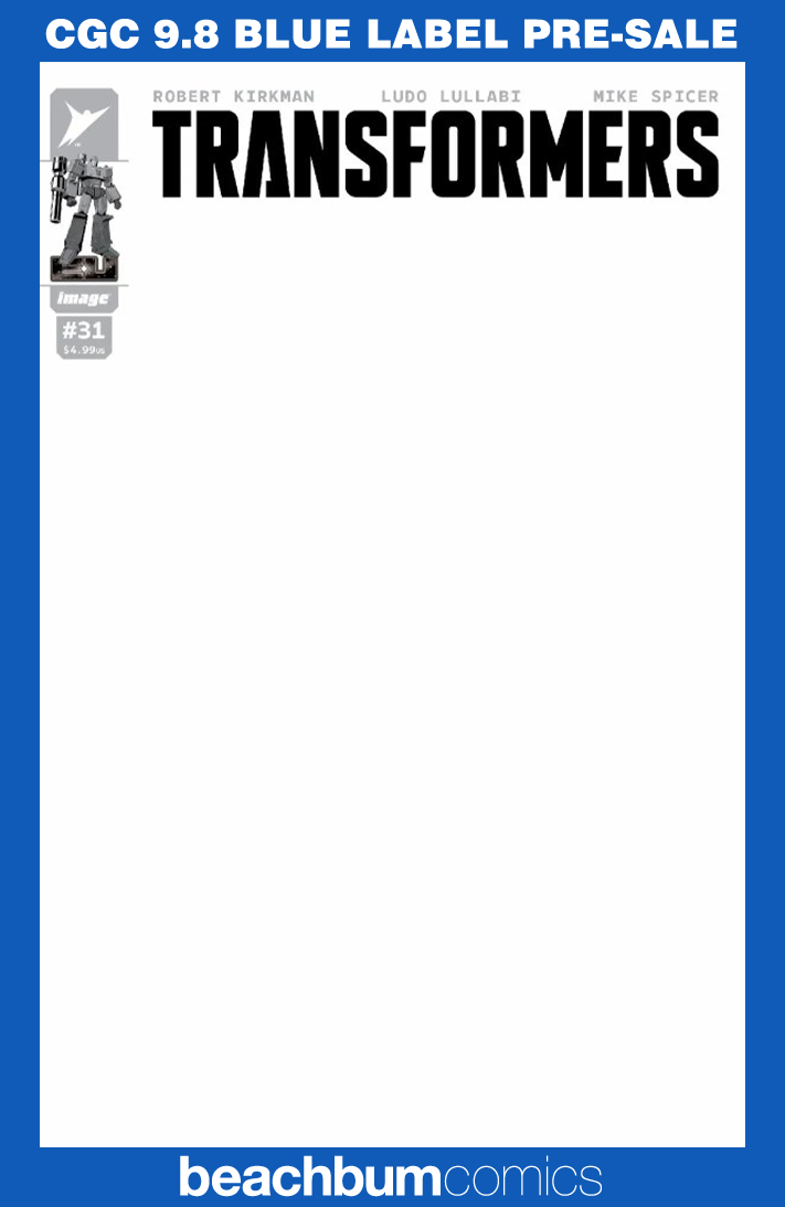 Transformers #31 Blank Sketch Variant CGC 9.8