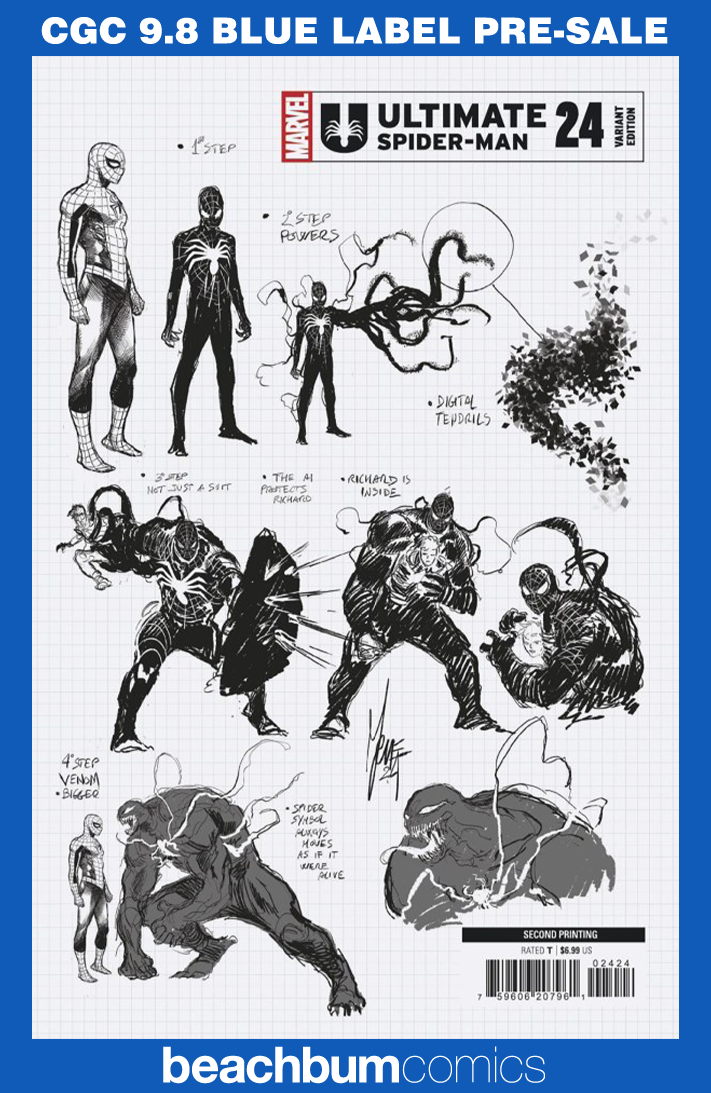 Ultimate Spider-Man #24 Second Printing Checchetto 1:25 Retailer Incentive Variant CGC 9.8