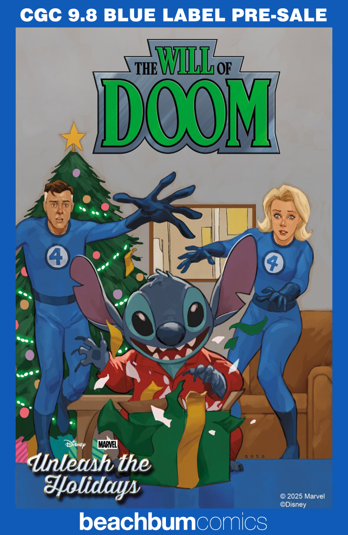 The Will of Doom #1 Noto Disney Stitch Unleash the Holidays Variant CGC 9.8