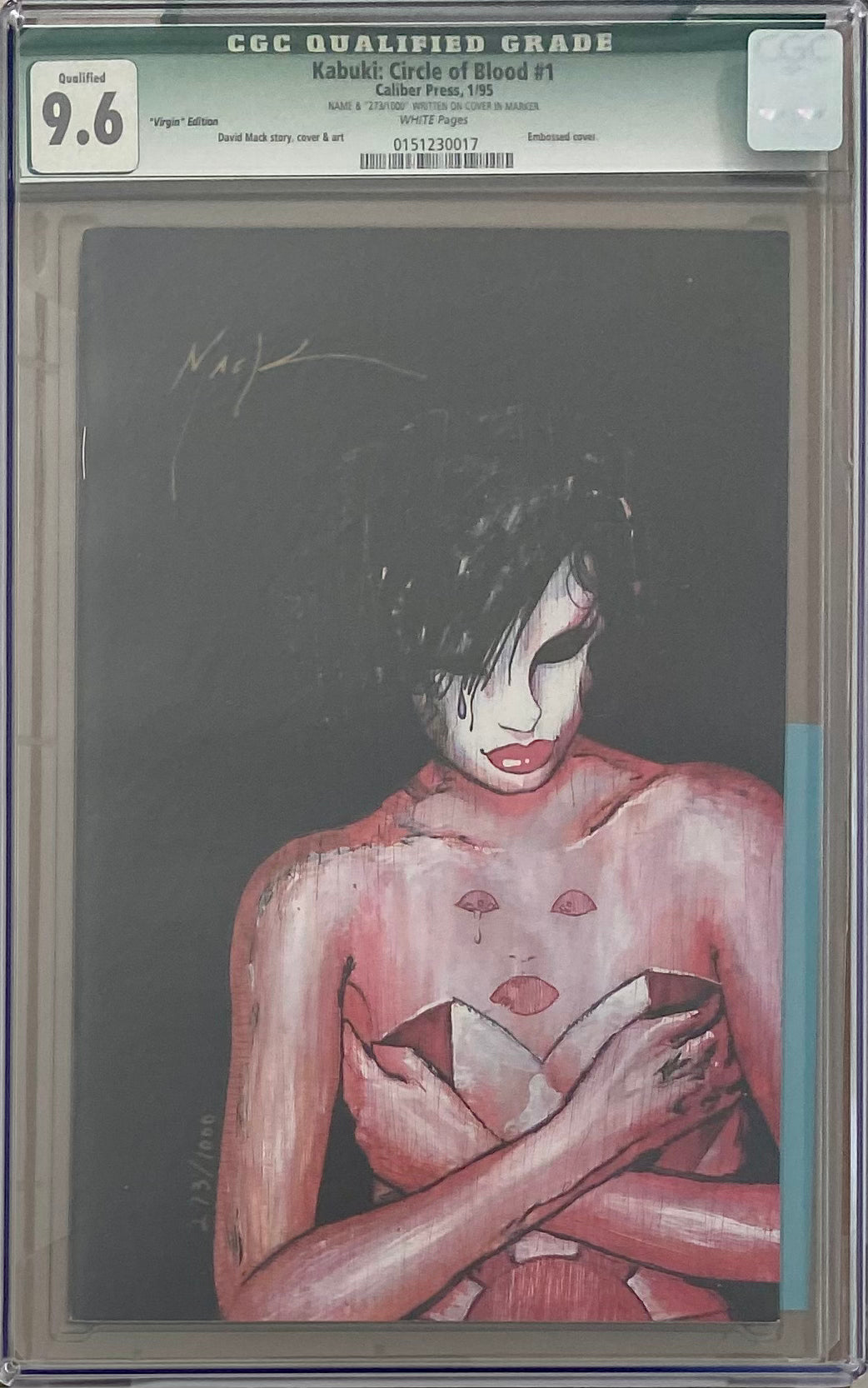 Kabuki: Circle of Blood #1 Virgin Edition CGC 9.6 Qualified