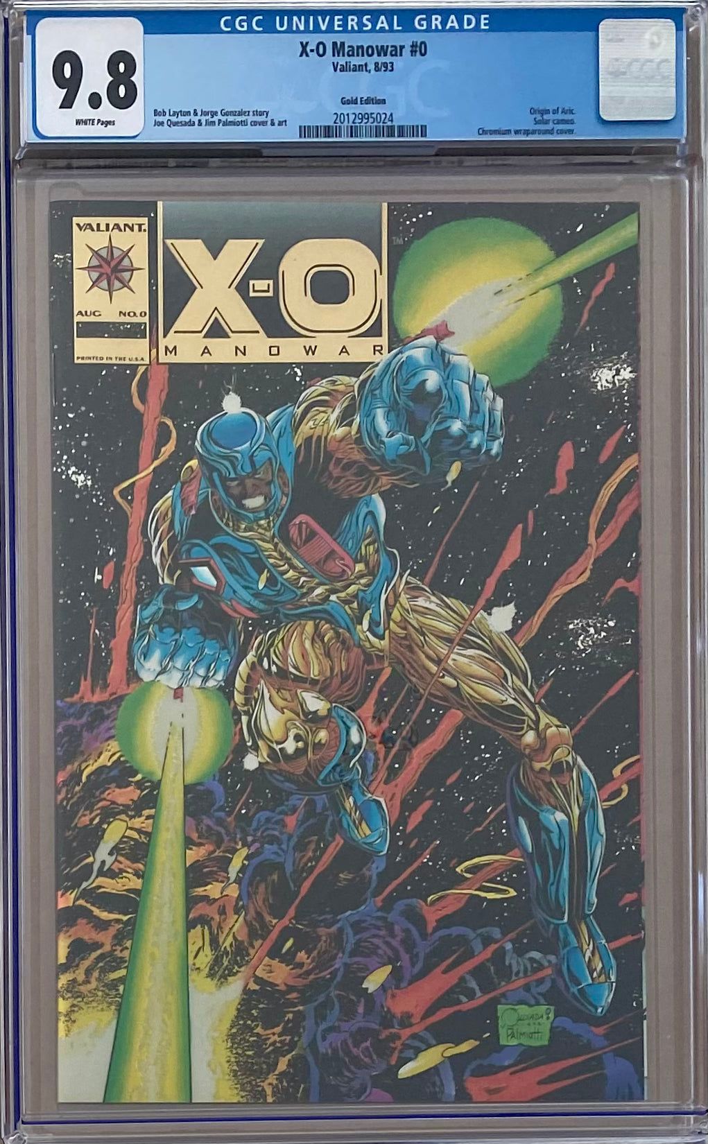X-O Manowar #0 Gold Edition CGC 9.8
