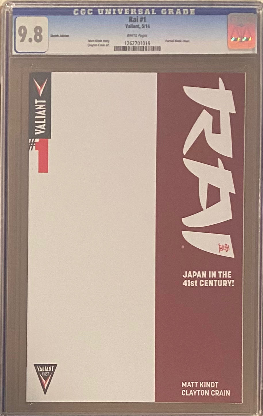 Rai #1 Sketch Edition CGC 9.8