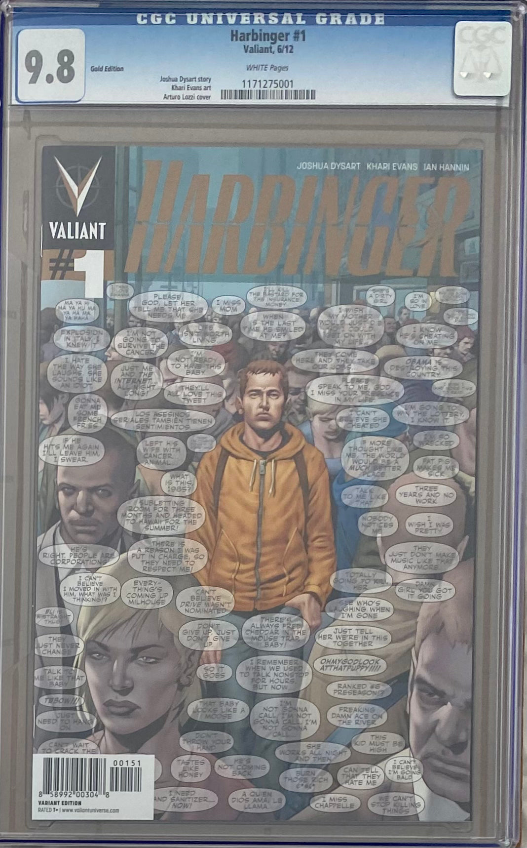 Harbinger #1 Gold Edition CGC 9.8