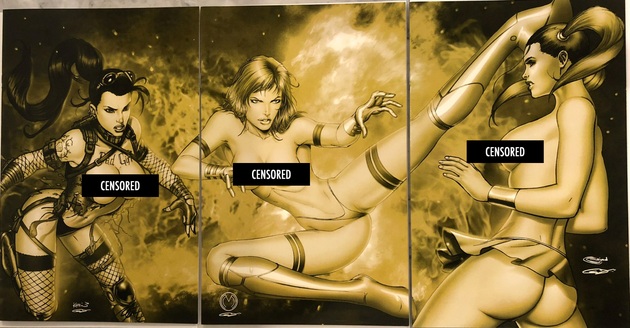 Notti & Nyce V2 #15 Kotkin/Mychaels/Shah Naughty GOLD Connecting Exclusive Set