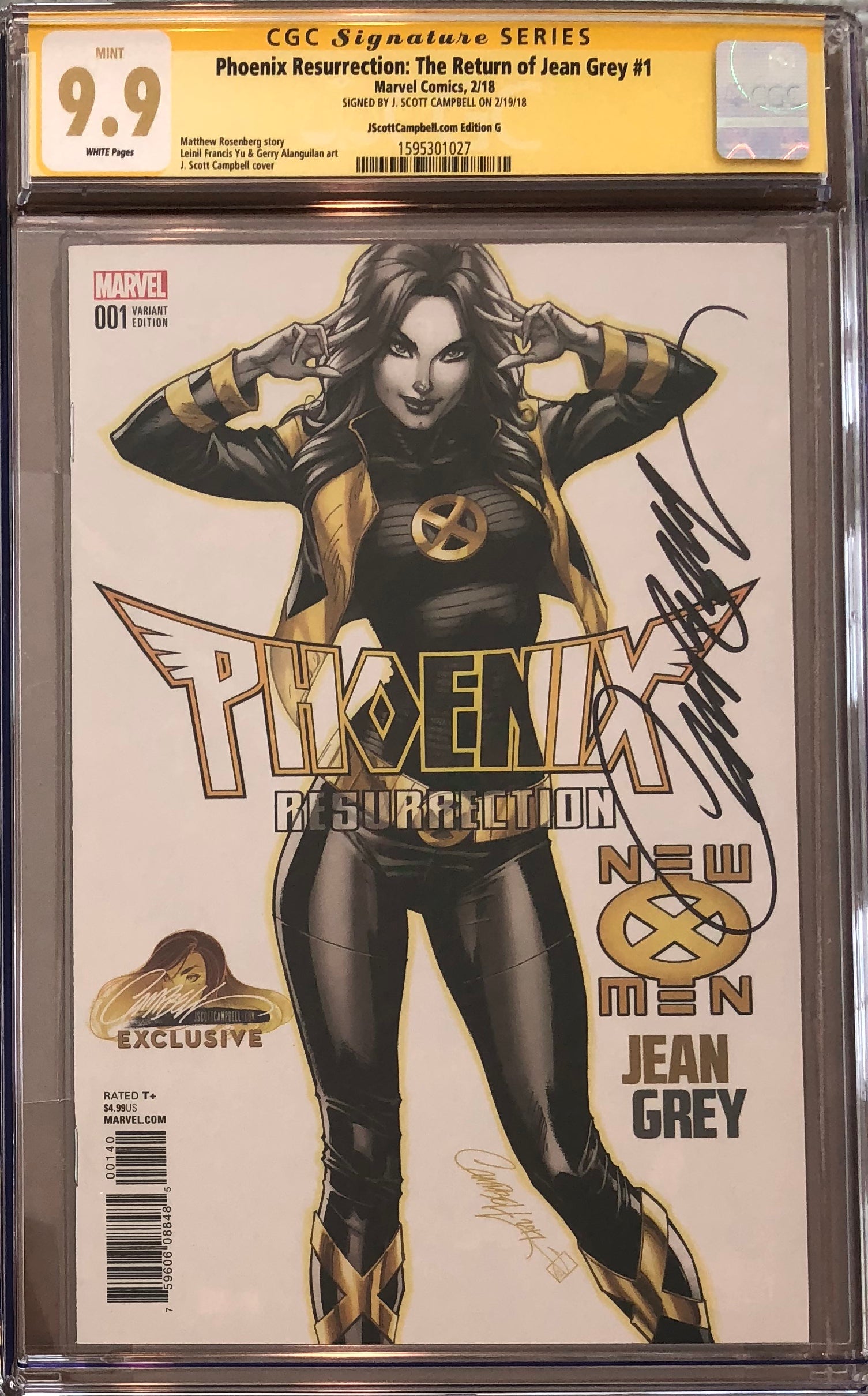 Phoenix Resurrection: The Return of Jean Grey #1 J. Scott Campbell Edition G Variant CGC 9.9 SS