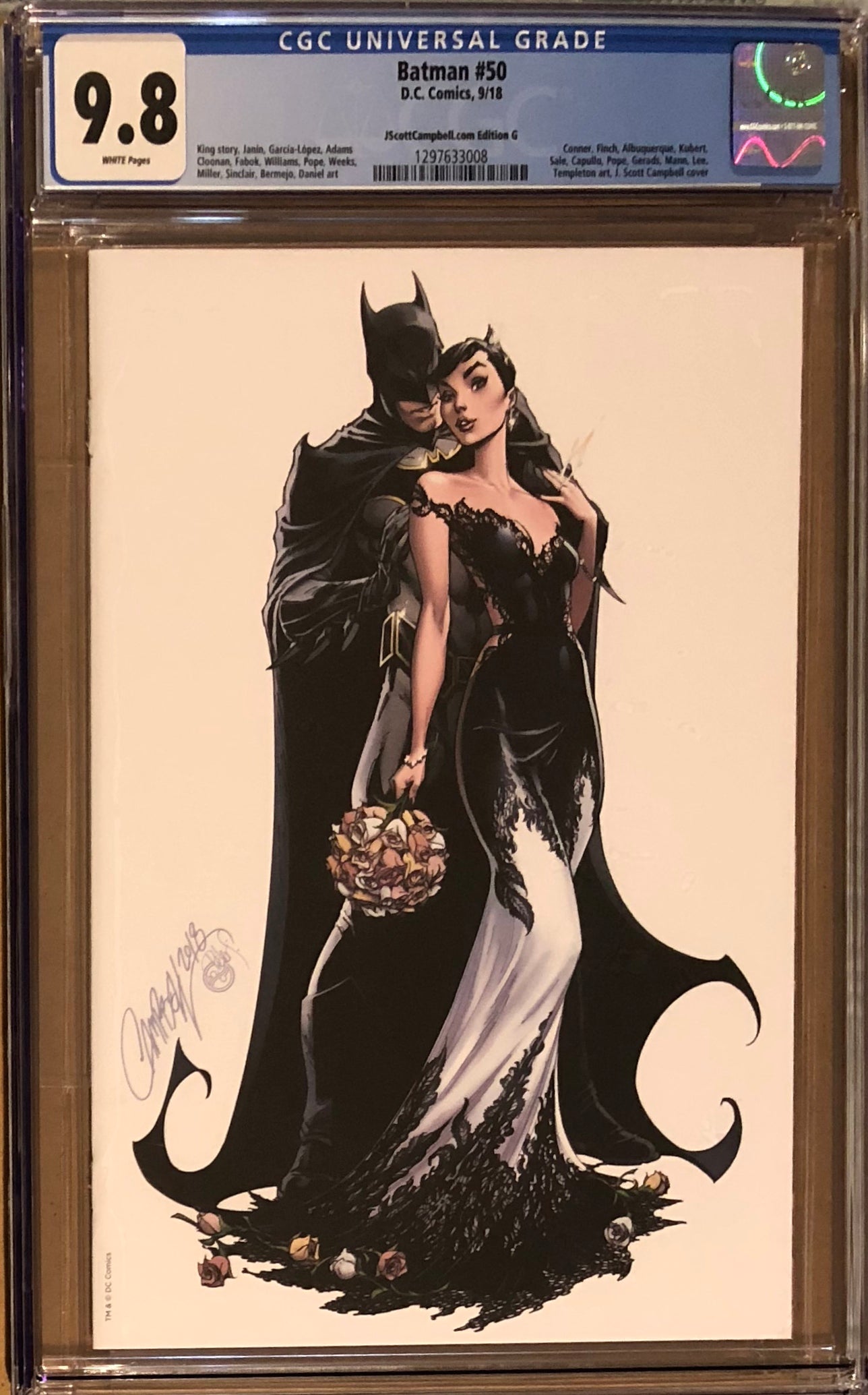 Batman #50 J. Scott Campbell Edition G SDCC Virgin "White Wedding" Exclusive CGC 9.8