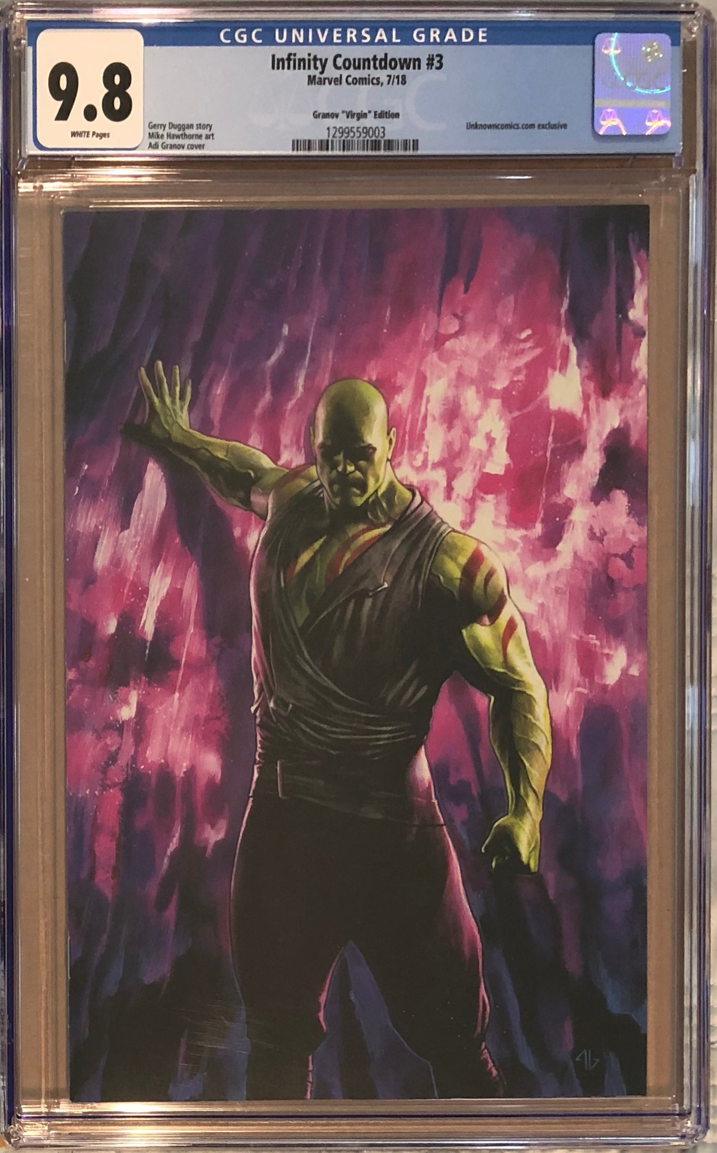 Infinity Countdown #3 Granov Virgin Exclusive CGC 9.8