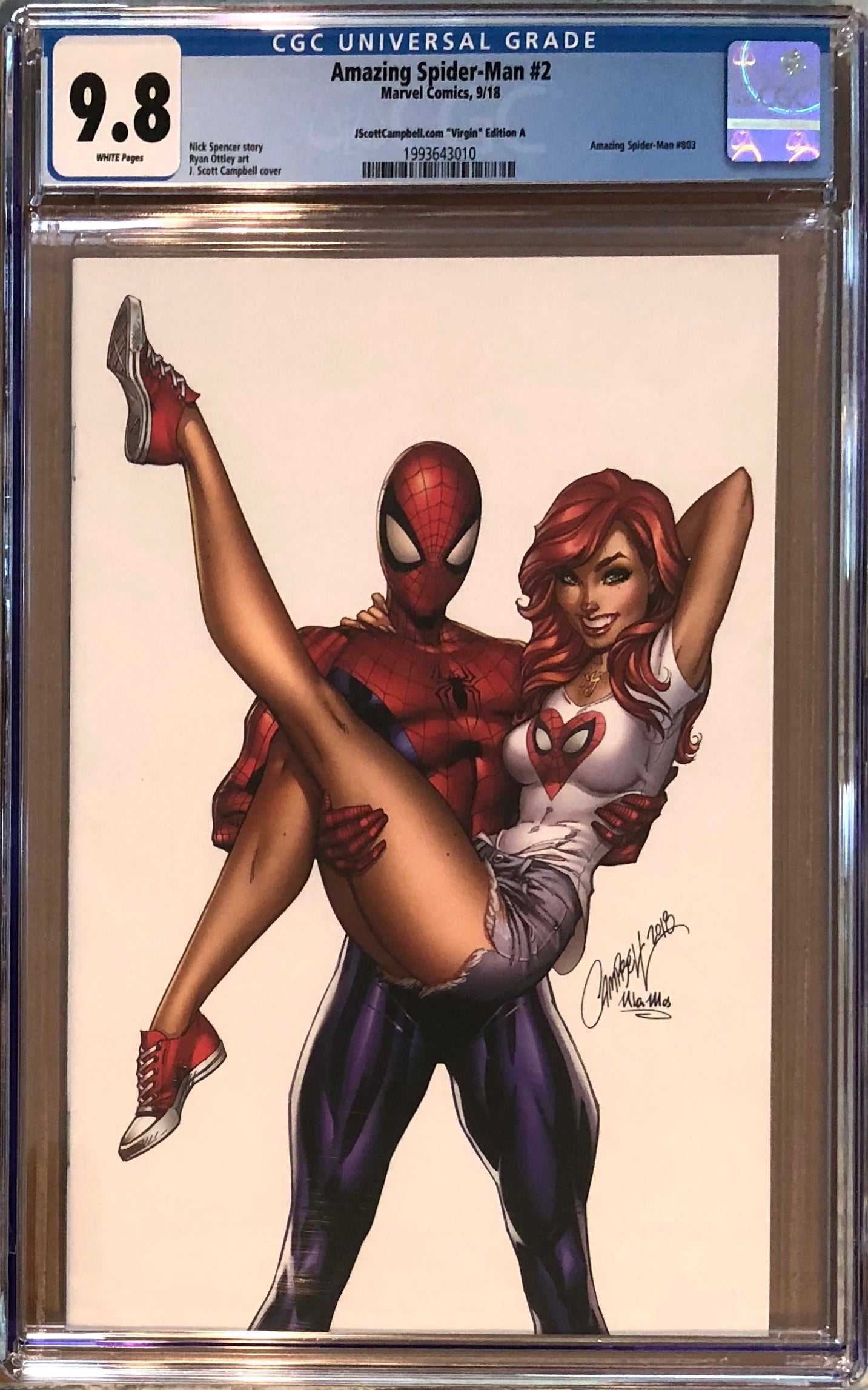 Amazing Spider-Man #2 J. Scott Campbell Virgin Edition A "Spider-Man & MJ" NYCC Exclusive CGC 9.8