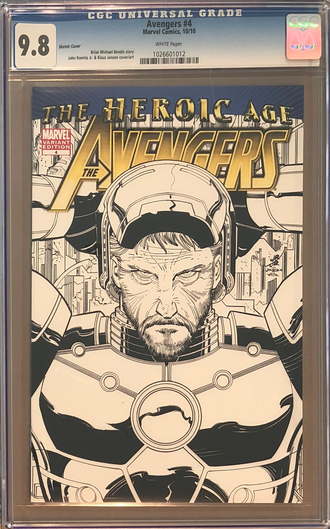 Avengers #4 MRRC Sketch Variant CGC 9.8
