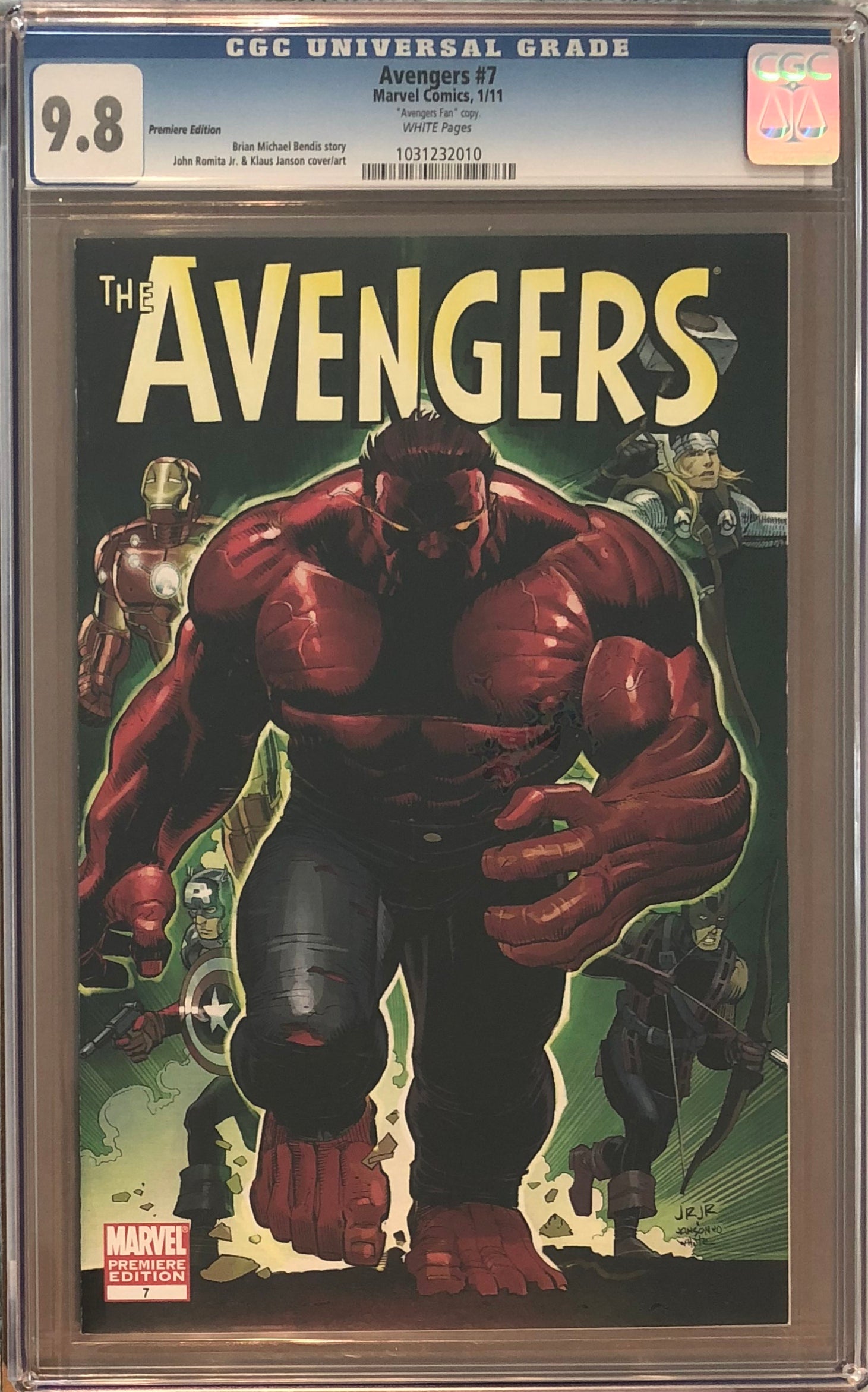 Avengers #7 Premiere Edition CGC 9.8