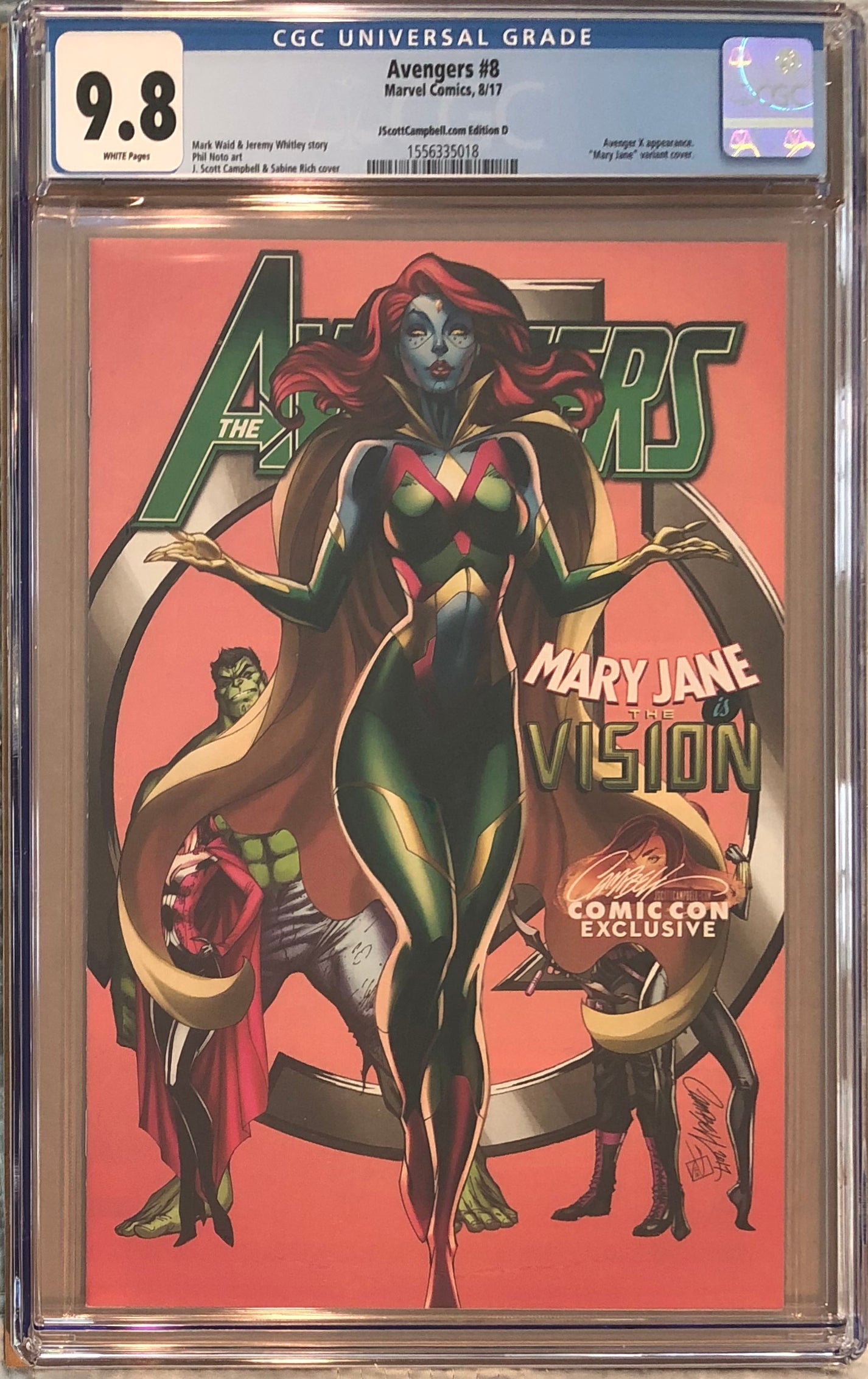 Avengers #8 J. Scott Campbell Roadshow Variant D CGC 9.8