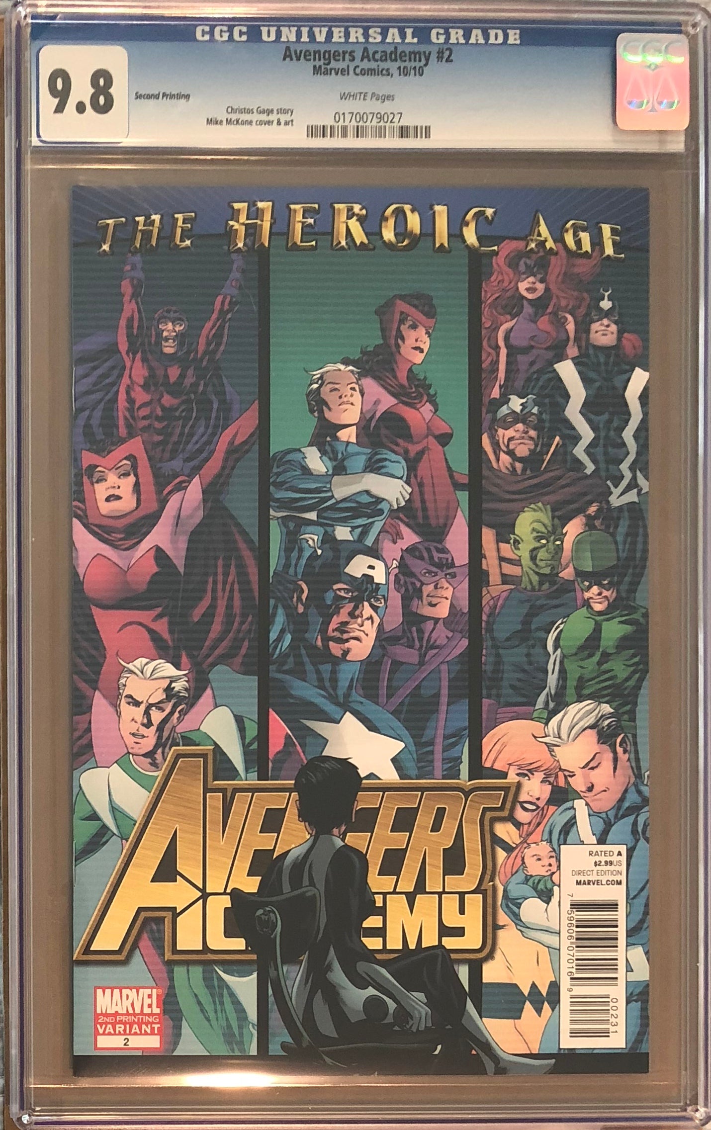 Avengers Academy #2 Second Printing CGC 9.8