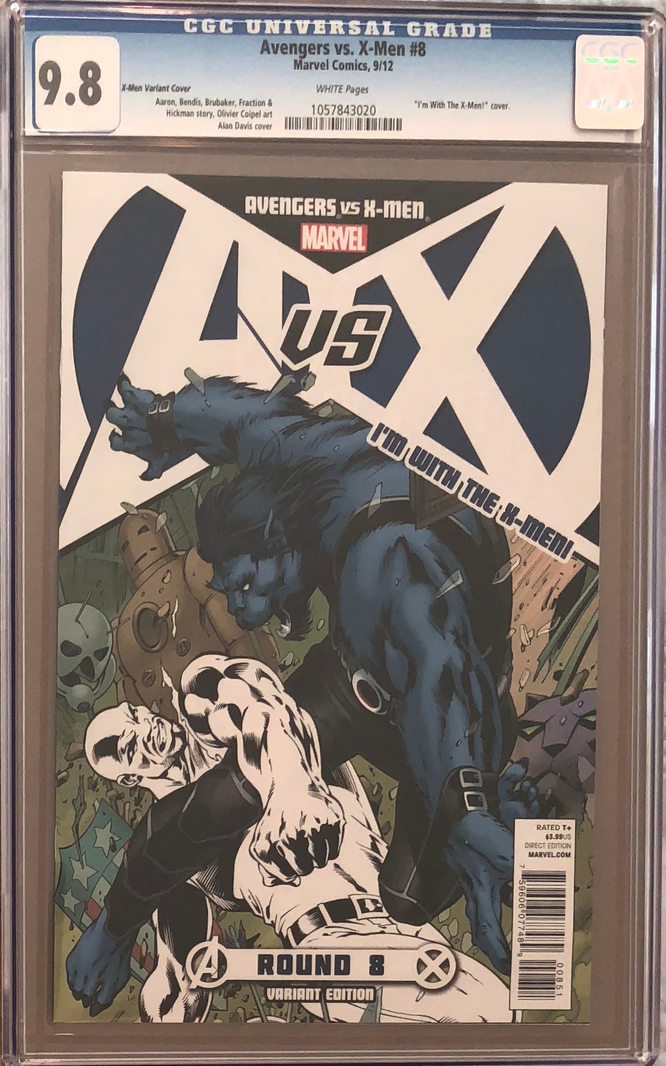 Avengers vs. X-Men #8 "I'm with the X-Men" Variant CGC 9.8