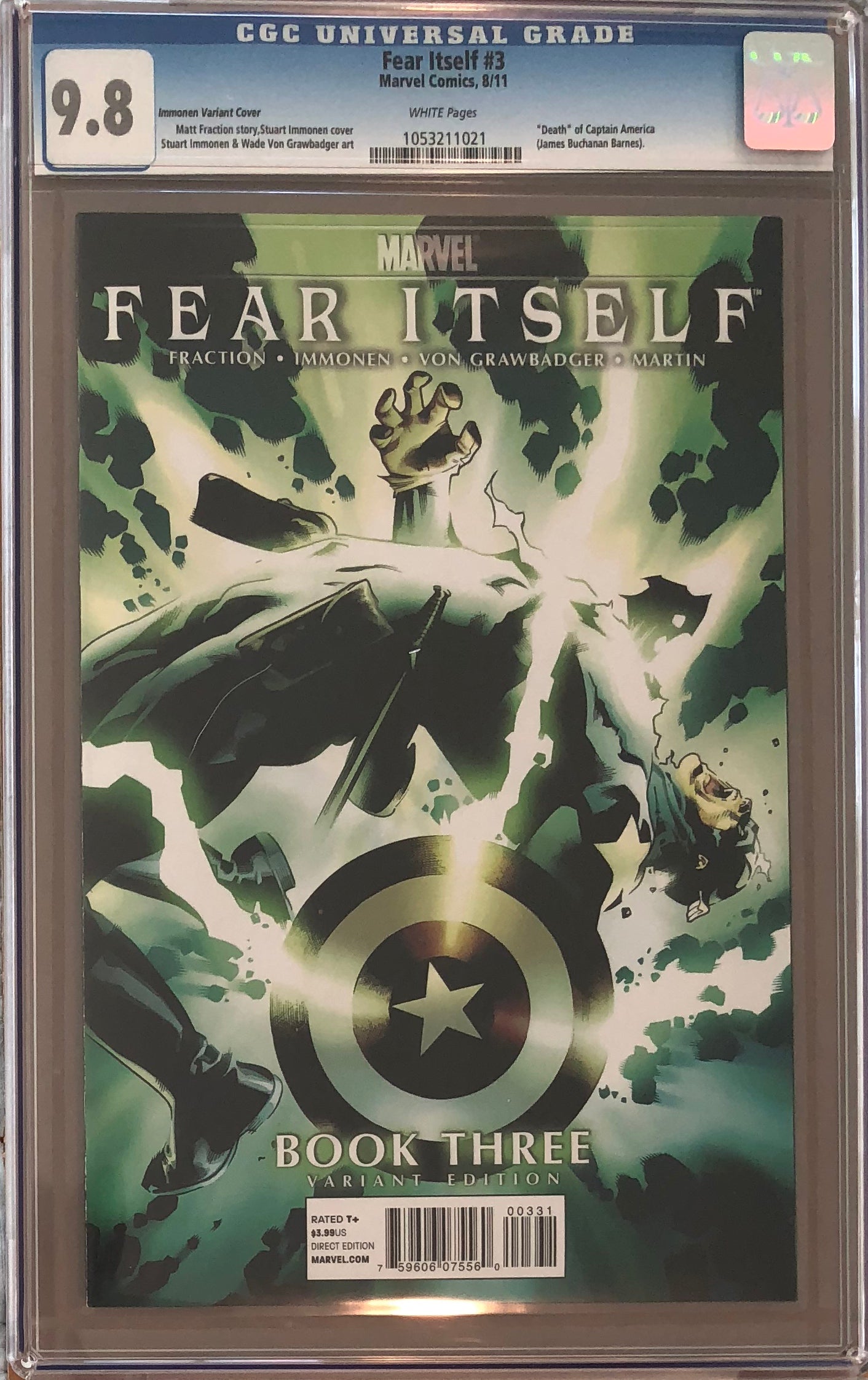 Fear Itself #3 Immonen Variant CGC 9.8