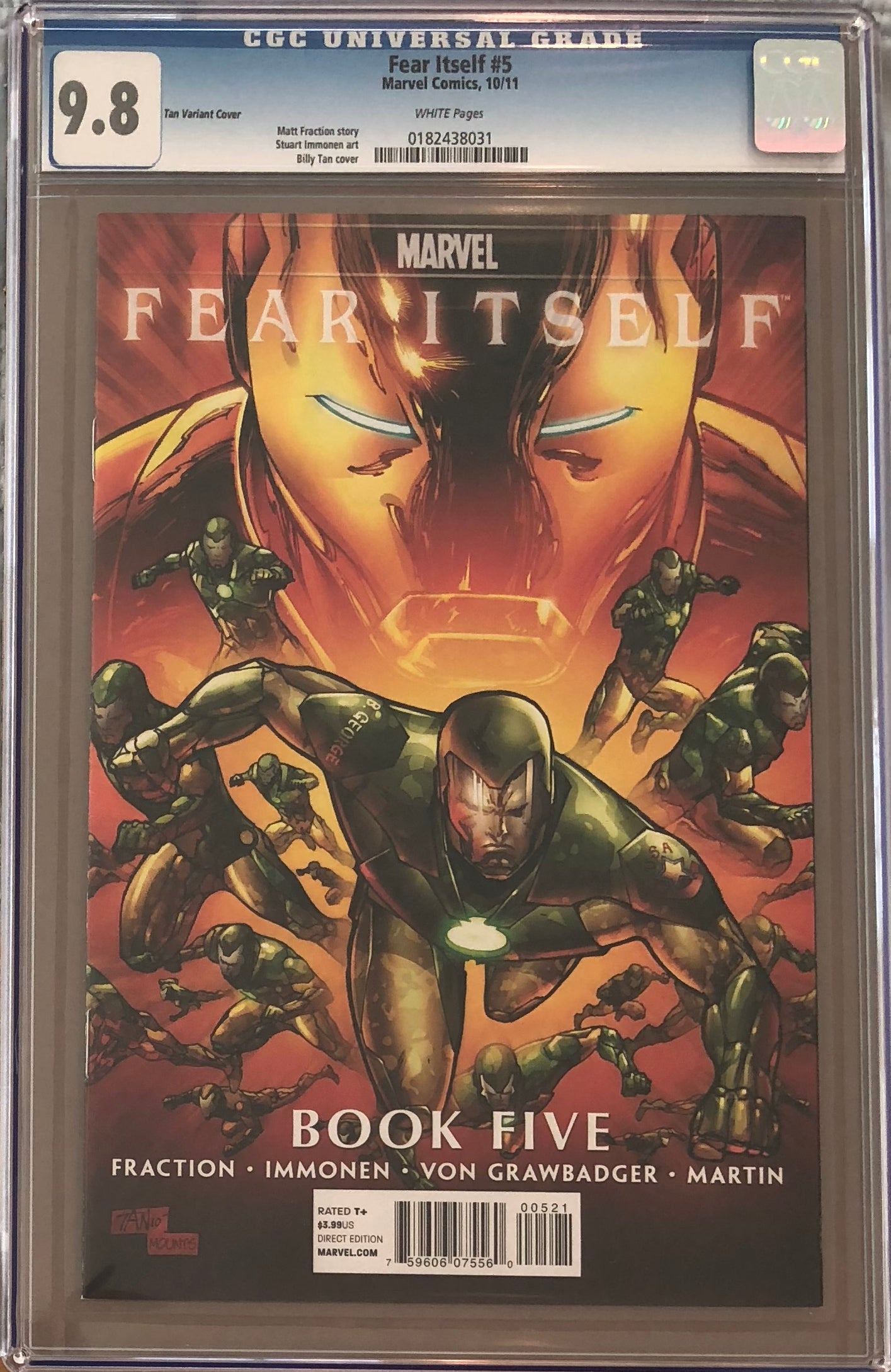 Fear Itself #5 Tan Variant CGC 9.8