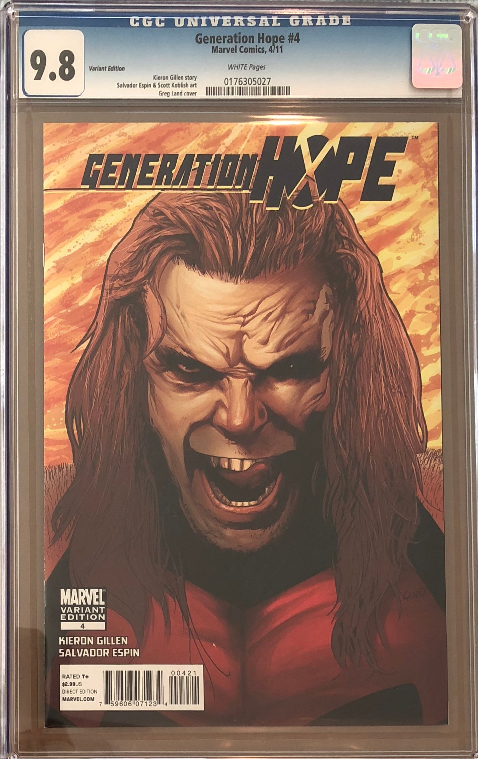 Generation Hope 4 Land Variant CGC 9.8