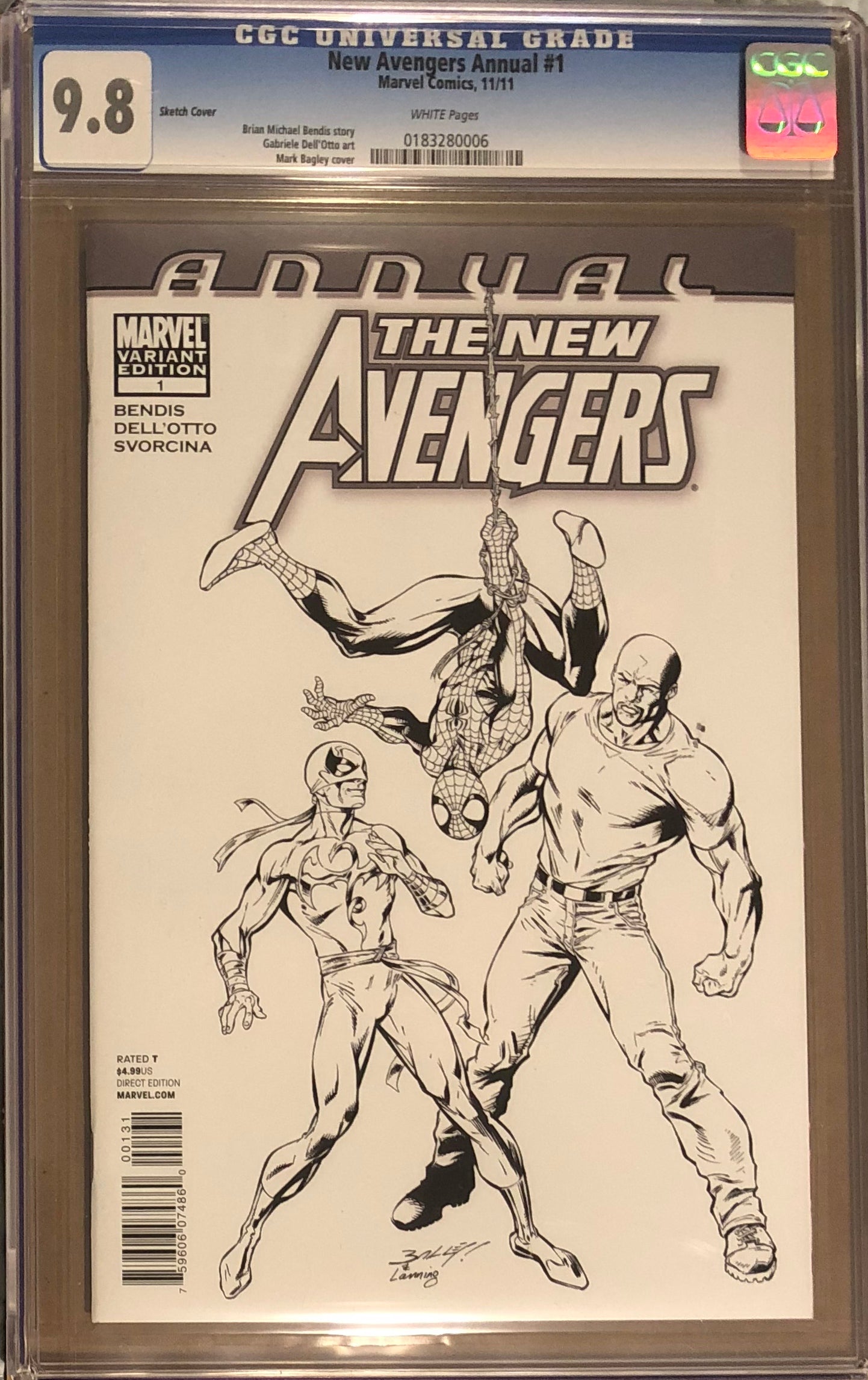 New Avengers Annual #1 Sketch Variant CGC 9.8