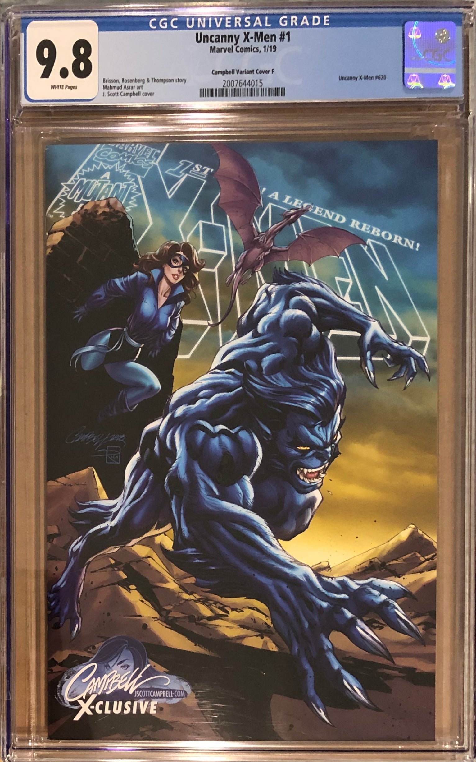 Uncanny X-Men #1 J. Scott Campbell Edition F "Beast/Kitty Pryde (Shadowcat) Exclusive CGC 9.8