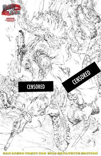 Notti & Nyce V2 #3 EBAS SDCC Naughty Sketch Exclusive