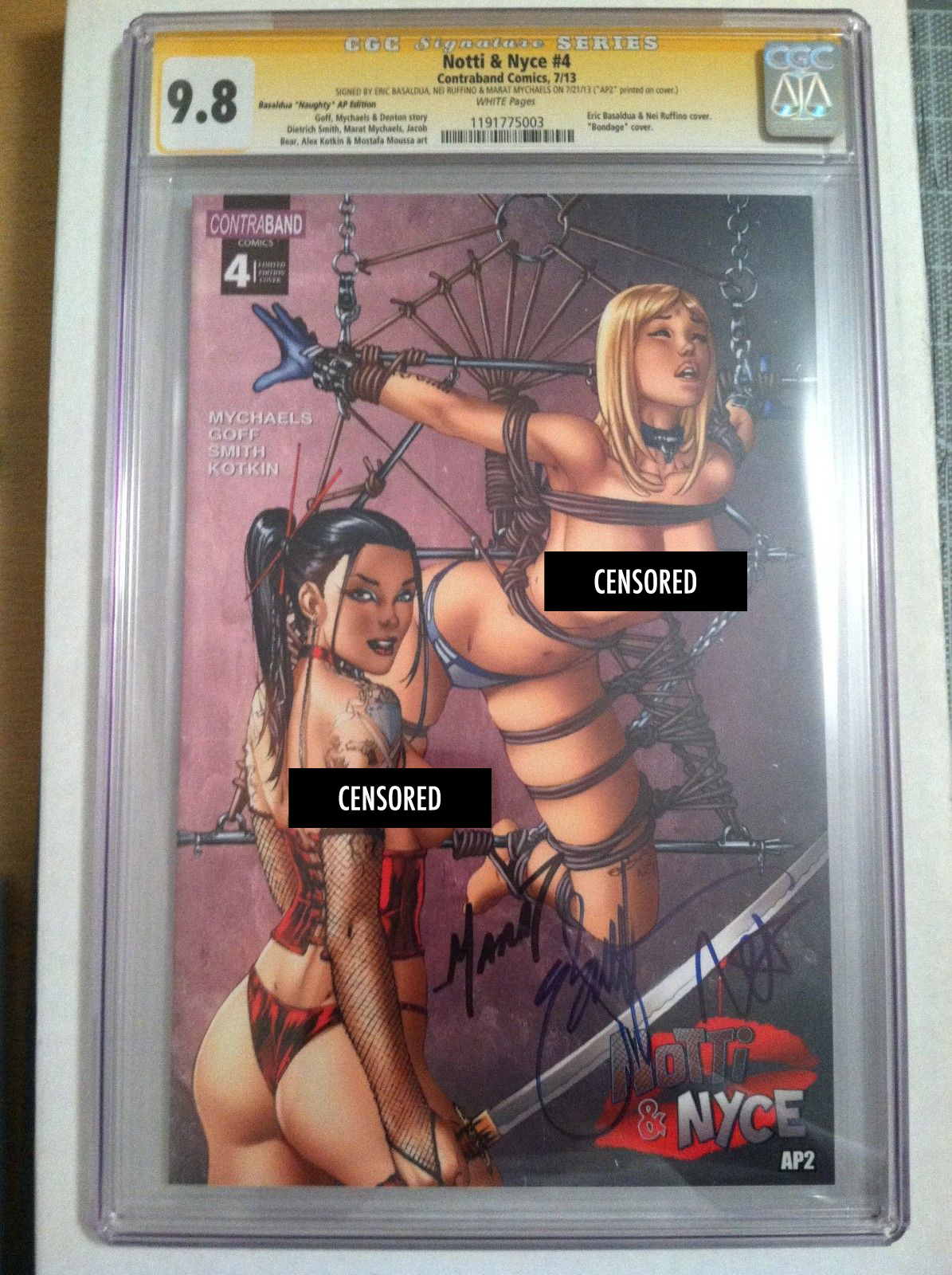 Notti & Nyce #4 EBAS Naughty AP Exclusive CGC 9.8 SS