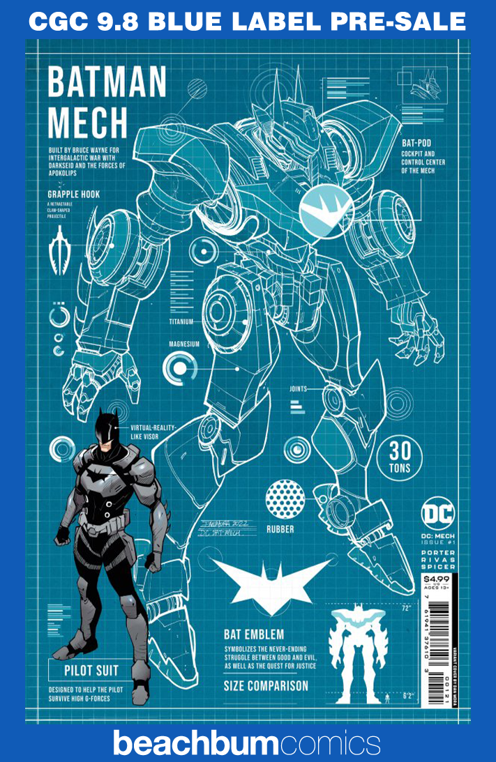 DC Mech #1 Mora Blueprint Variant CGC 9.8