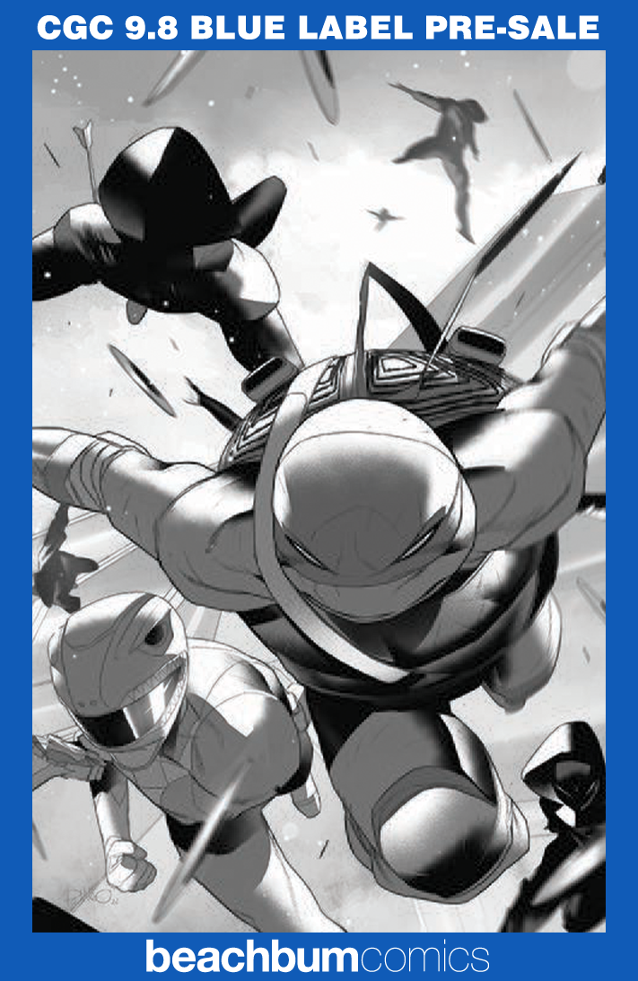 Mighty Morphin Power Rangers/Teenage Mutant Ninja Turtles #3 Di Meo 1:50 B/W Retailer Incentive Variant CGC 9.8
