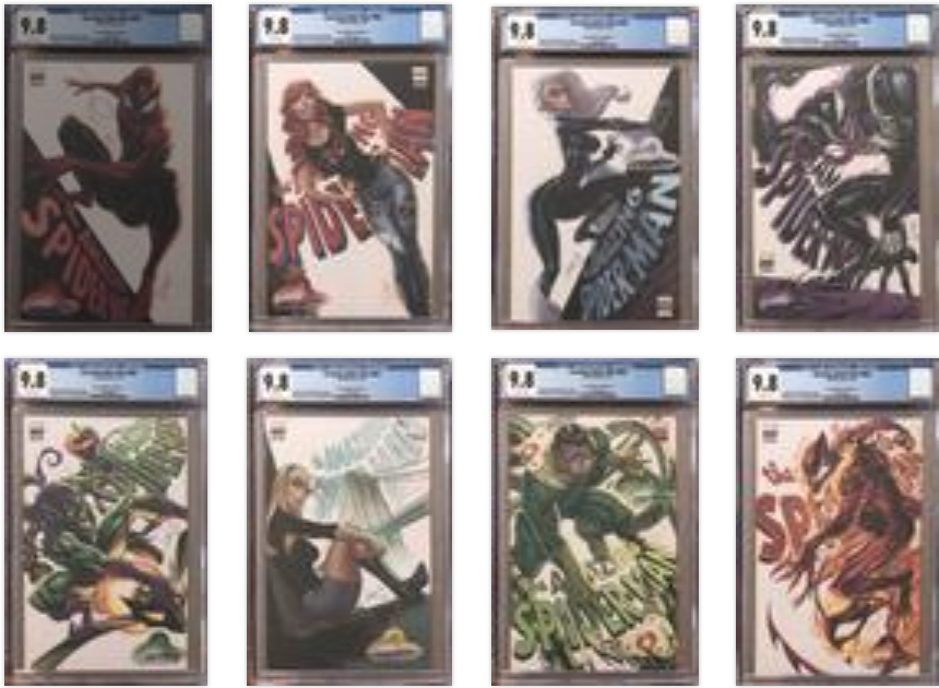 Amazing Spider-Man #800 J. Scott Campbell Edition A-H Exclusive Set CGC 9.8