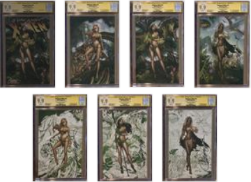 Uncanny X-Men #12 J. Scott Campbell Edition A-G Exclusive Set CGC 9.9 SS MINT