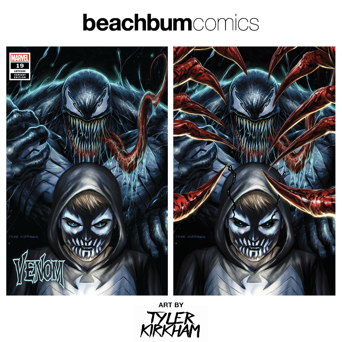Venom #19 Tyler Kirkham BeachBum Comics Regular/Virgin Exclusive Set