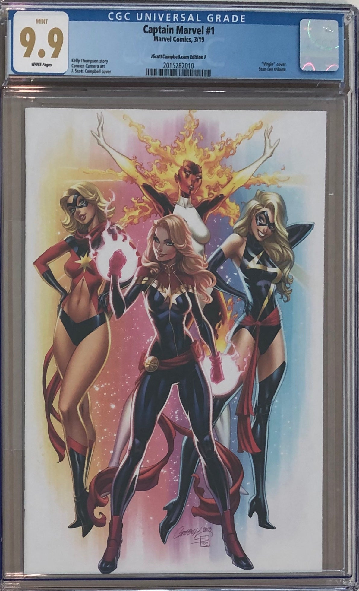 Captain Marvel #1 J. Scott Campbell Edition F ECCC Virgin Exclusive CGC 9.9
