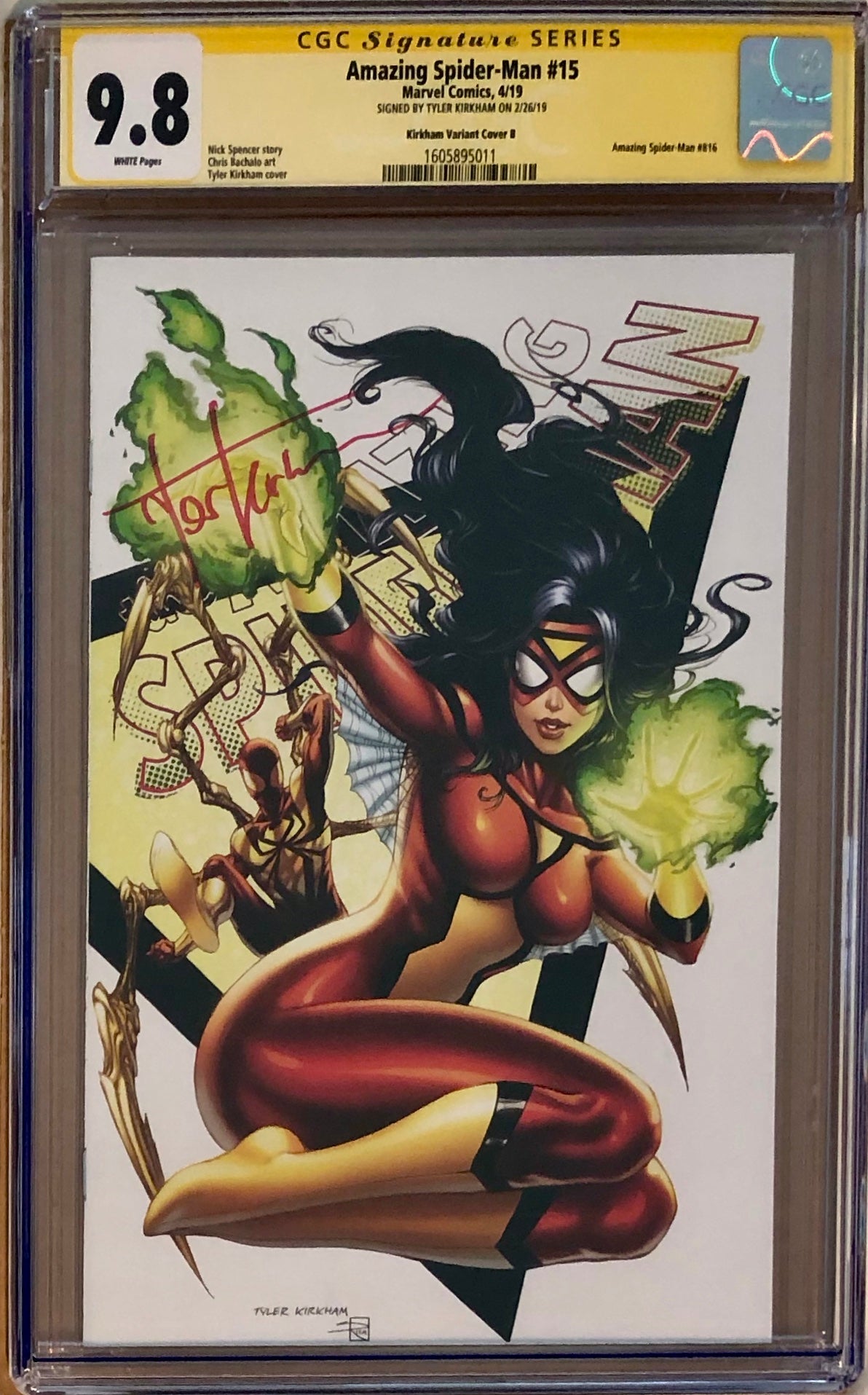 Amazing Spider-Man #15 Tyler Kirkham Edition B "Spider-Woman" Exclusive CGC 9.8 SS