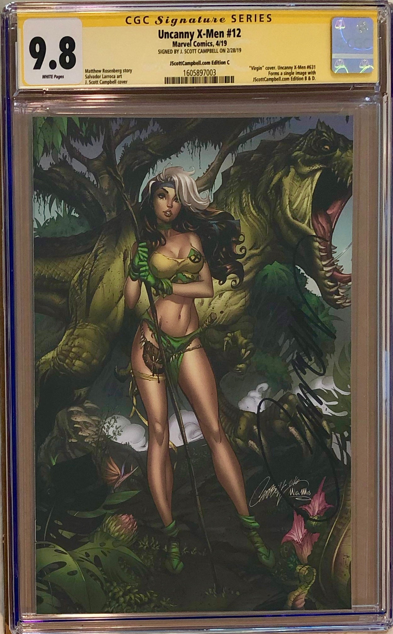 Uncanny X-Men #12 J. Scott Campbell Edition C "Rogue" Virgin Exclusive CGC 9.8 SS