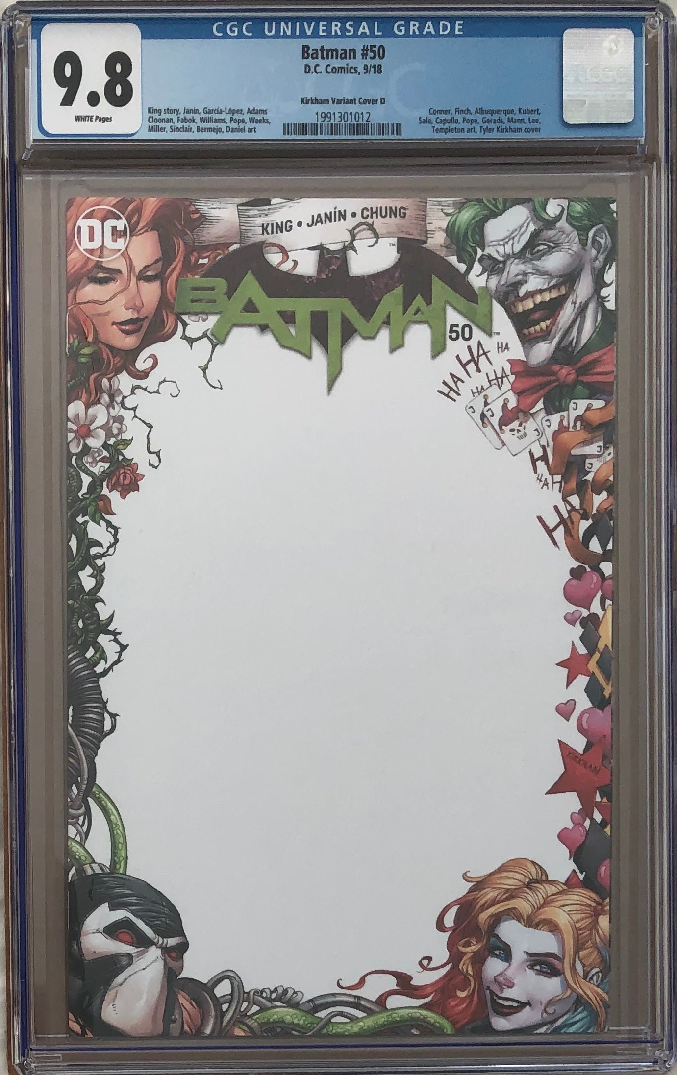 Batman #50 Tyler Kirkham Blank Sketch Variant Cover D CGC 9.8