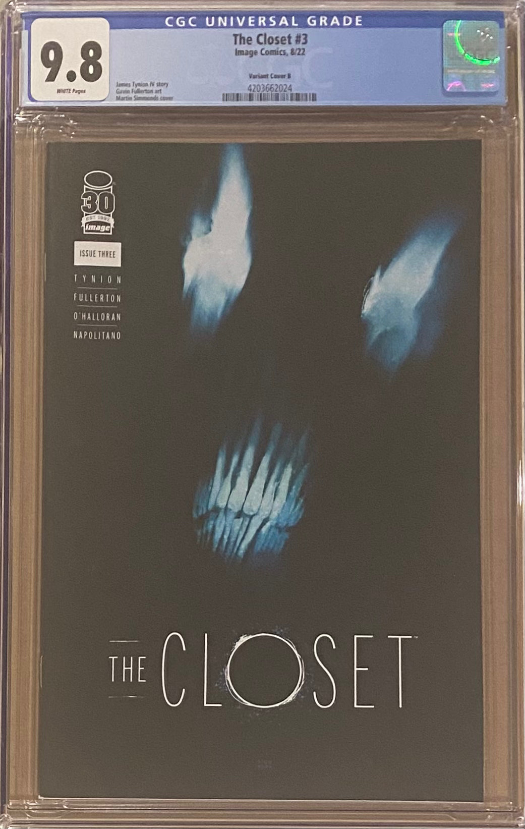 The Closet #3 Simmonds 1:25 Retailer Incentive Variant CGC 9.8